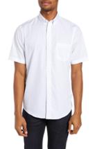 Men's Nordstrom Men's Shop Regular Fit Non-iron Print Sport Shirt - White