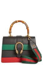 Gucci Small Dionysus Top Handle Leather Shoulder Bag - Black