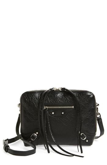 Balenciaga Extra Small Classic Reporter Leather Shoulder Bag - Black