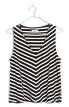 Women's Madewell Chevron Stripe Swing Tank, Size - Black