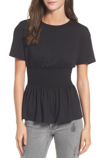 Women's Soprano Smock Waist Peplum Tee
