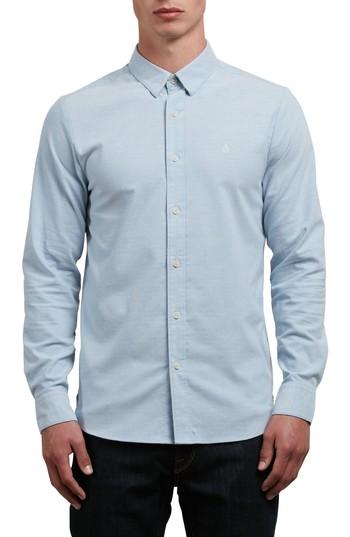 Men's Volcom Stretch Oxford Shirt - Blue