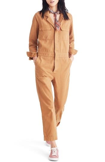 Women's Madewell Coverall Jumpsuit, Size - Brown