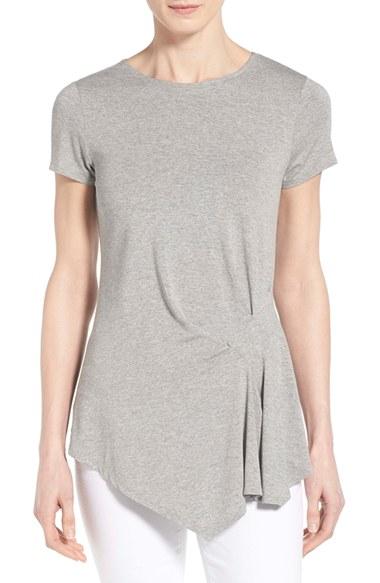 Women's Vince Camuto Side Pleat Asymmetrical Top - Grey