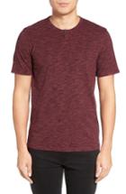 Men's Calibrate Space Dye One-button Henley - Burgundy