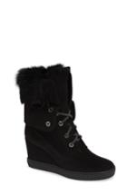 Women's Aquatalia Cordelia Genuine Rabbit Fur Weather Resistant Boot .5 M - Black