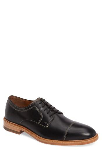 Men's Johnston & Murphy Campbell Cap-toe Derby M - Black
