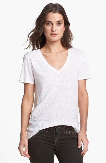 Rag & Bone/jean 'jackson' V-neck Cotton Tee White