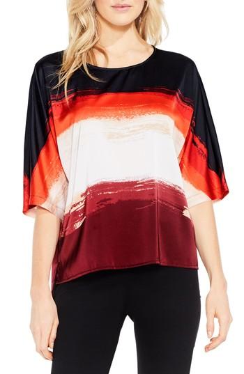 Women's Vince Camuto Brushstroke Horizon Blouse - Red