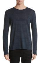 Men's John Varvatos Melange Stripe Sweater - Blue