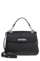 Women's Longchamp Madeleine Leather Satchel - Black