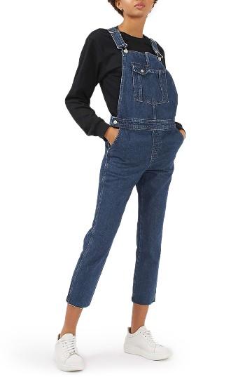 Women's Topshop Moto Raw Hem Overalls