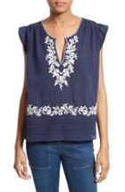 Women's Joie Mandel Embroidered Cotton Top