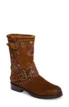 Women's Frye Nat Embroidered Engineer Boot M - Brown