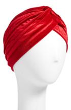 Asa Kaftans Velvet Turban, Size - Burgundy