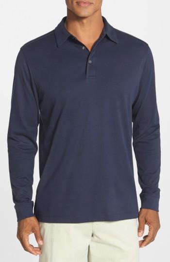 Men's Cutter & Buck 'belfair' Pima Cotton Polo, Size - Blue (online Only)