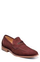 Men's Stacy Adams Colfax Apron Toe Penny Loafer M - Burgundy