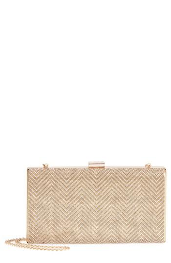 Nina Laken Crystal Embellished Box Clutch -