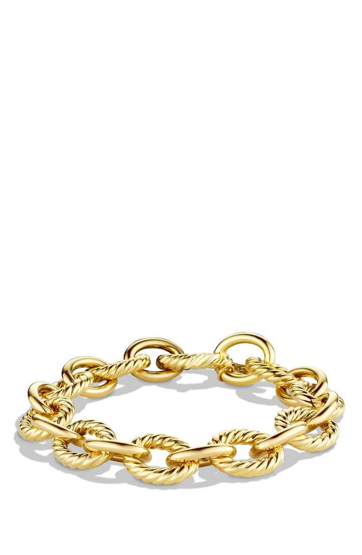 Women's David Yurman 'oval' Large Link Bracelet In Gold