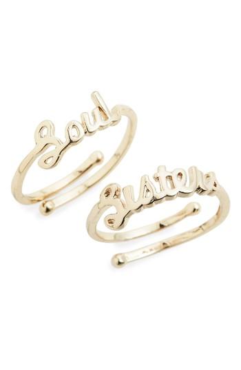 Women's Topshop Soul Sisters Set Of 2 Rings