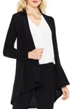 Petite Women's Vince Camuto Brushed Jersey Cardigan, Size P - Black