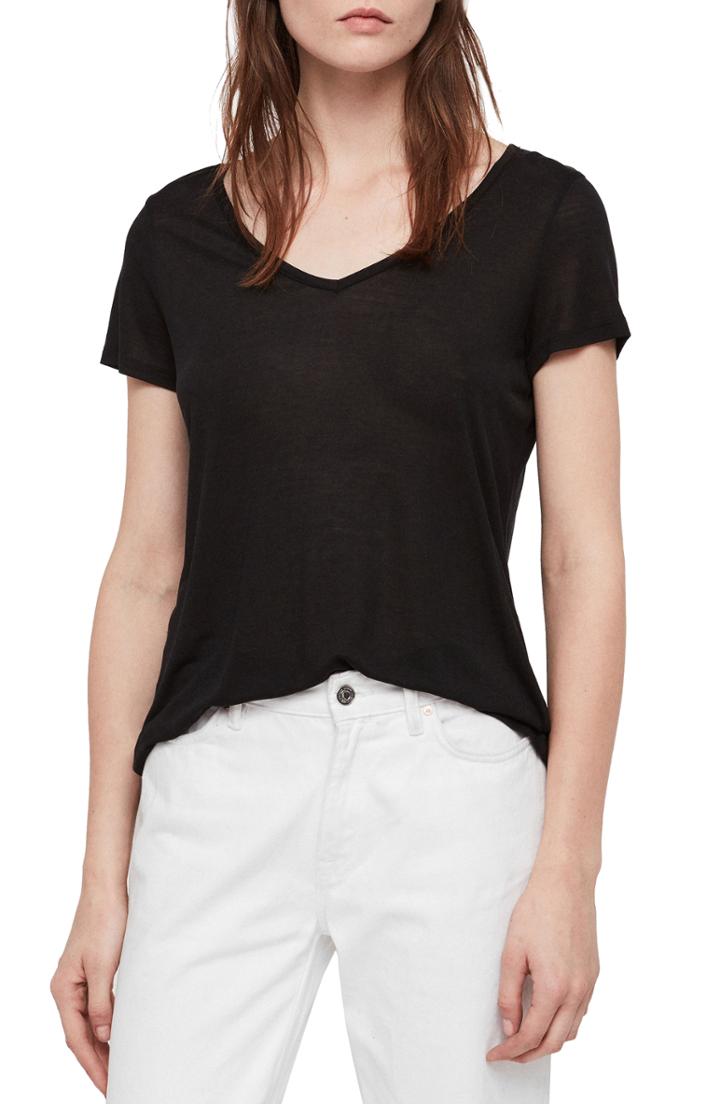 Women's Allsaints Malin Tee - Black