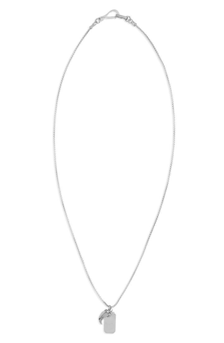 Men's Jonas Studio Flatiron Shark Tooth And Dog Tag Necklace