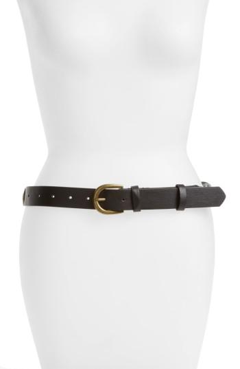 Women's Accessory Collective Medallion Braid Faux Leather - Black/ Gold