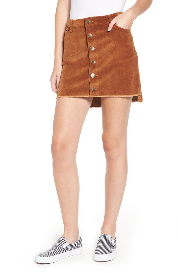 Women's Lira Clothing Mia Cutoff Corduroy Skirt - Orange