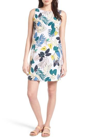 Petite Women's Halogen Sleeveless Shift Dress, Size P - White