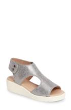 Women's Johnston & Murphy Camilla Slingback Wedge Sandal .5 M - Metallic