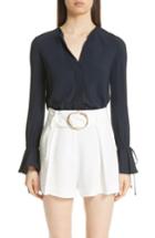 Women's Derek Lam 10 Crosby Bell Cuff Blouse - Blue
