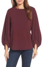 Women's Pleione Angle Cuff Sweatshirt - Burgundy