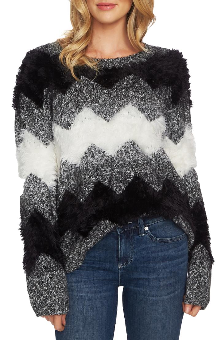 Women's Alexander Wang Side Split Merino Wool & Cashmere Blend Sweater - Black