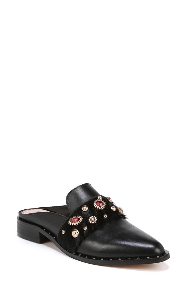 Women's Sam Edelman Laird Genuine Calf Hair Trim Loafer Mule