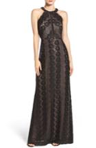 Women's Morgan & Co. Lace A-line Gown /10 - Black