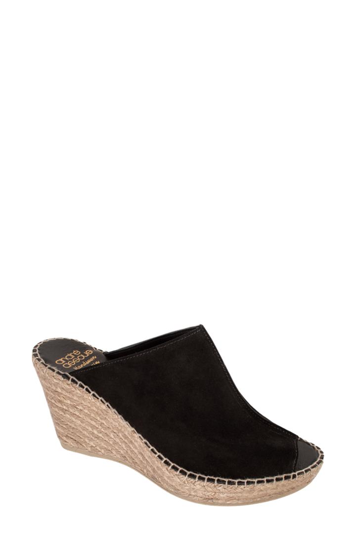 Women's Andre Assous Cici Espadrille Wedge M - Black