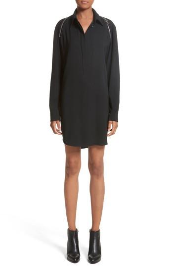 Women's Alexander Wang Zipper Shoulder Detail Dress - Black