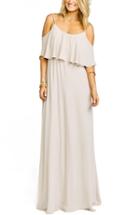 Women's Show Me Your Mumu Caitlin Cold Shoulder Chiffon Gown X-large - Beige