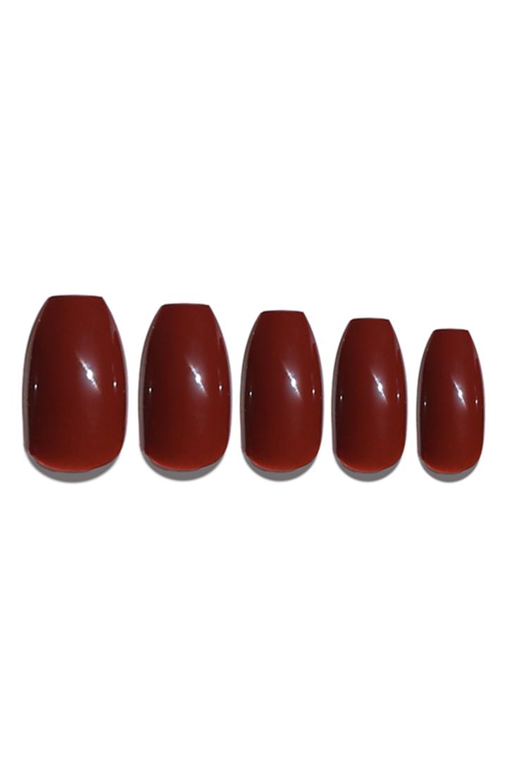 Static Nails Oxblood Pop-on Reusable Manicure Set -
