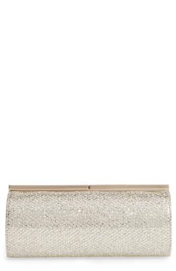 Jimmy Choo Trinket Glitter Mesh Clutch - Beige