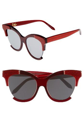 Women's Vow London Blaize 51mm Sunglasses - Red Glitter