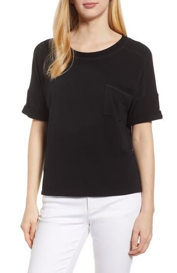 Women's Caslon Off-duty Pocket Tee Shirt - Black