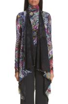 Women's Wit & Wisdom Lace Up Detail Floral Sweatshirt