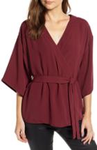 Women's Cece Drape Sleeve V-neck Blouse, Size - Black