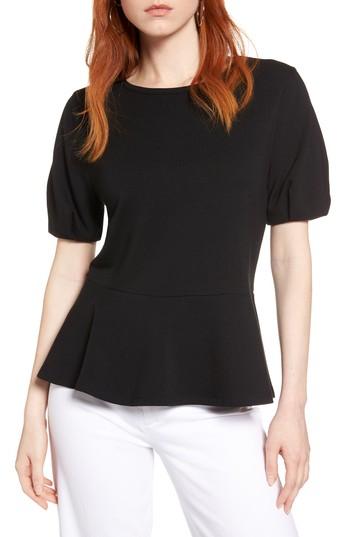 Women's Halogen Peplum Top - Black