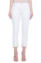 Women's Liverpool Jeans Company Jayden Ripped Straight Leg Crop Jeans - Blue