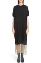 Women's Toga Fishnet Hem T-shirt Dress Us / 36 Fr - Black