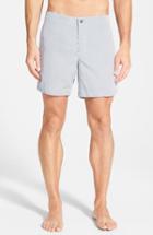 Men's Boto 'aruba - Stripe' Tailored Fit 6.5 Inch Board Shorts - Grey