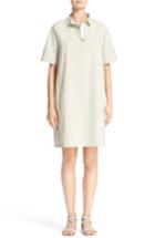 Women's Fabiana Filippi Grosgrain Trim Shirtdress Us / 38 It - Beige